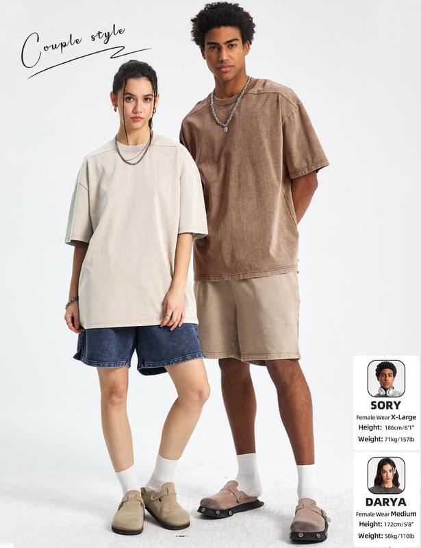 5-Pack Unisex Oversized Vintage Tees