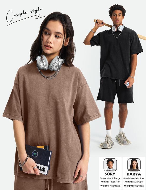 5-Pack Unisex Oversized Vintage Tees